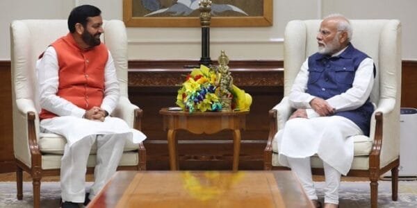 Haryana Chief Minister Naib Singh Saini met Prime Minister Narendra Modi today