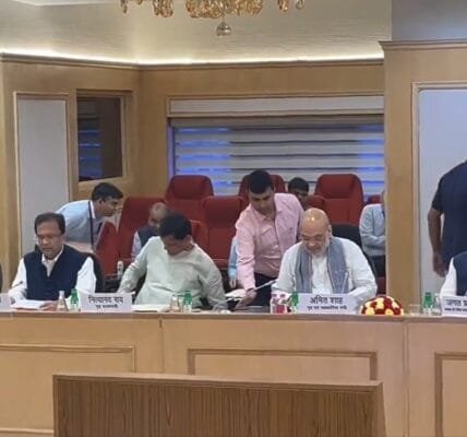 Home Minister Amit Shah chaired a meeting of Chief Ministers of Naxal-affected states