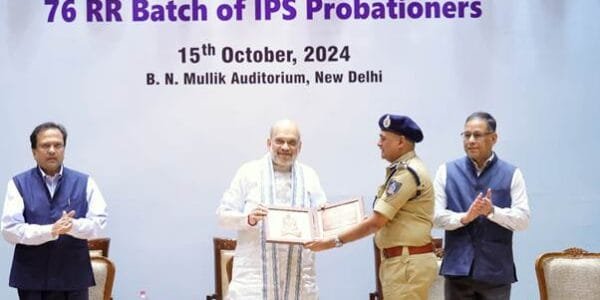 Home Minister Amit Shah interacted with Probationers of 2023 Batch (76 RR) of Indian Police Service (IPS) in New Delhi today
