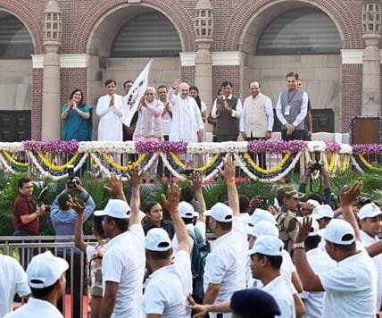 Home Minister Amit Shah today flagged off the 'Run for Unity' in New Delhi as part of National Unity Day