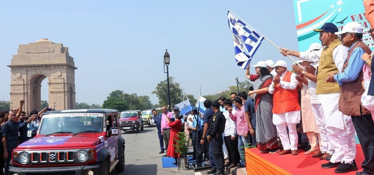 In connection with the 92nd anniversary of the Indian Air Force, Defence Minister flagged off the 7,000 km long 'Vayu Veer Vijayeta' Car Rally from National War Memorial, New Delhi
