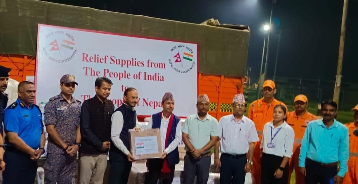 India hands over first consignment of emergency relief materials to flood-hit Nepal