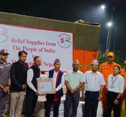 India hands over first consignment of emergency relief materials to flood-hit Nepal