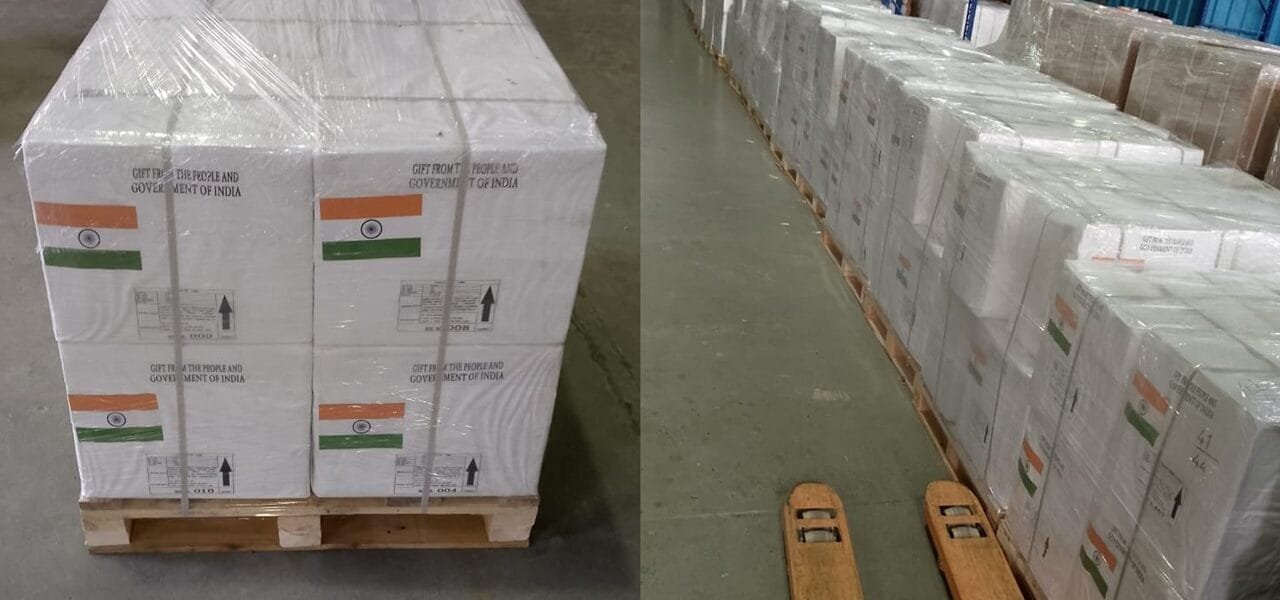 India sends first consignment of 300 tonnes of medicines and food items as humanitarian aid to Palestine