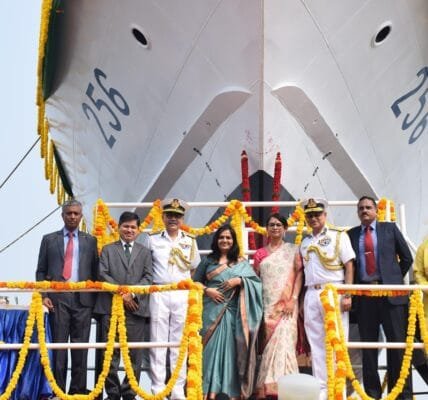 Indian Coast Guard launches two Fast Patrol Vessels built by Goa Shipyard Limited