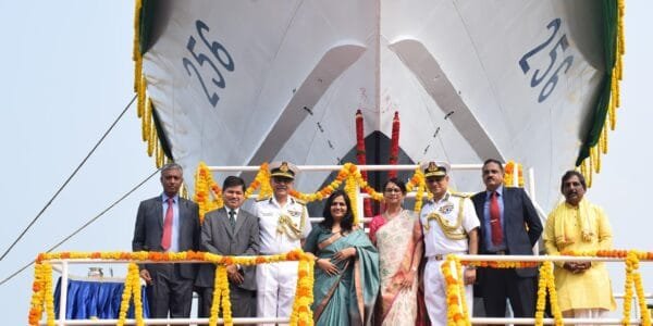 Indian Coast Guard launches two Fast Patrol Vessels built by Goa Shipyard Limited