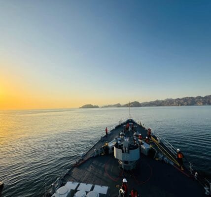 Indian Naval Ships Tir, Shardul and Indian Coast Guard Ship Veera arrived Muscat, Oman on Long Distance Training Deployment