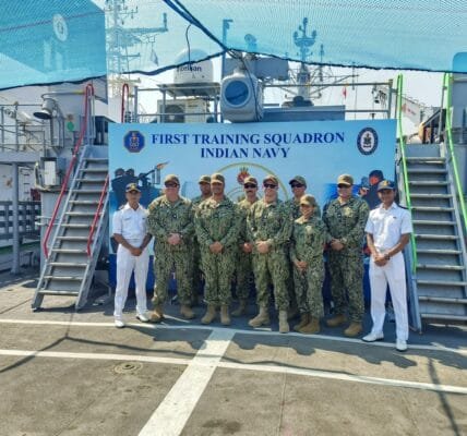Indian Navy's First Training Squadron Departs from Manama, Bahrain