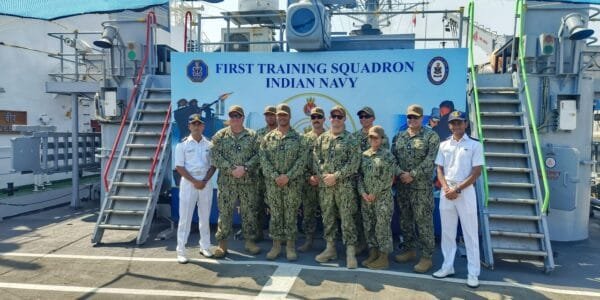 Indian Navy's First Training Squadron Departs from Manama, Bahrain