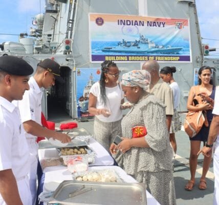 Indian Navy's frontline stealth frigate INS Talwar arrives in La Reunion, France