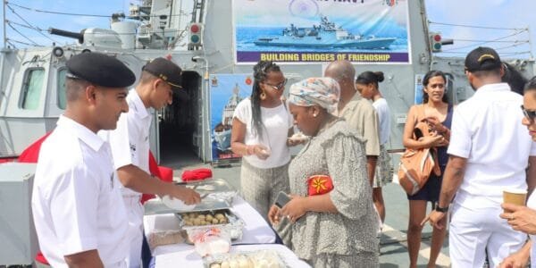 Indian Navy's frontline stealth frigate INS Talwar arrives in La Reunion, France