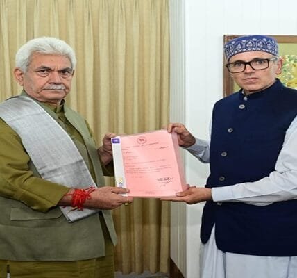 National Conference vice president Omar Abdullah staked claim to form government in Jammu and Kashmir