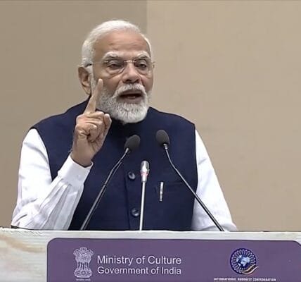 PM Modi appealed to the world to find solutions not in war but in the teachings of Lord Buddha and pave the way for peace