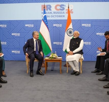 PM Modi holds bilateral meetings with top leaders of Uzbekistan, UAE and Egypt on the sidelines of BRICS Summit in Kazan