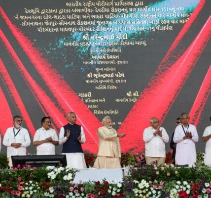 PM Modi inaugurates and lays foundation stone of projects worth Rs 4,900 crore in Amreli, Gujarat