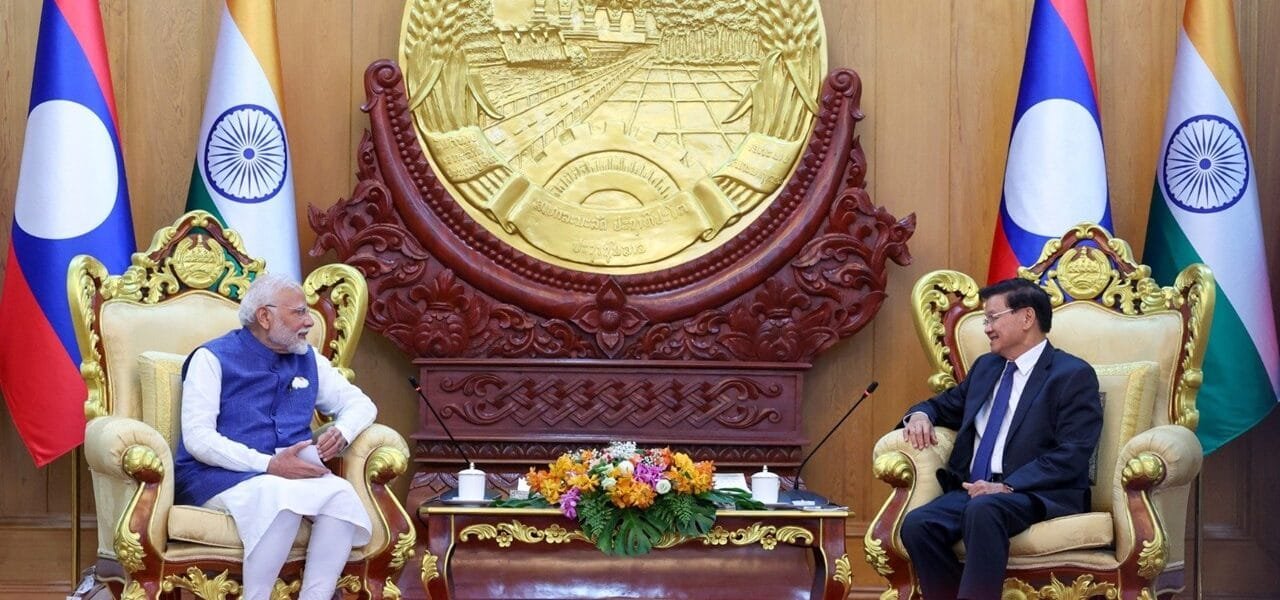 PM Narendra Modi meets President of Lao PDR