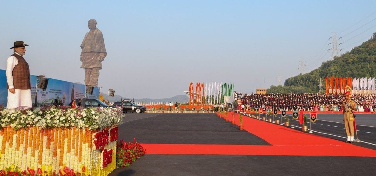 PM Narendra Modi pays tribute at the Statue of Unity in Kevadia, Gujarat
