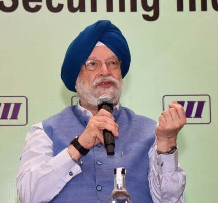 Petroleum and Natural Gas Minister Hardeep Singh Puri addresses the 12th edition of CII Bio Energy Summit