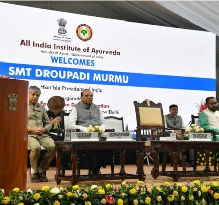 President Draupadi Murmu attended the 7th Foundation Day celebrations of All India Institute of Ayurveda