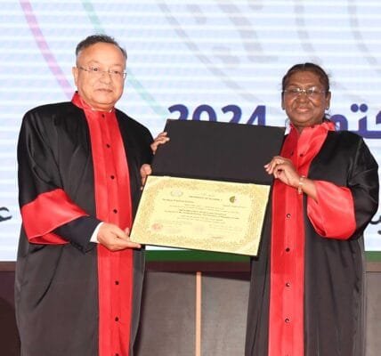 President Draupadi Murmu conferred honorary doctorate by Algeria's Scientific and Technological Centre, Shaheed Ihdaden Abdelhafid University
