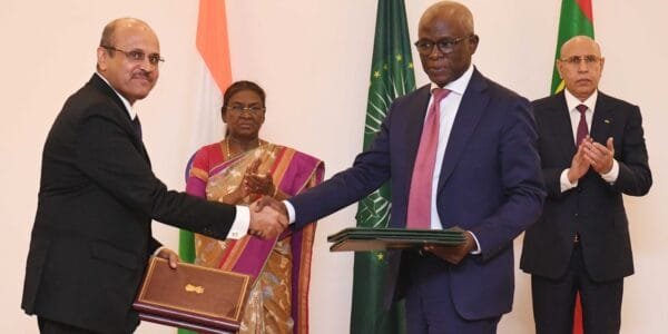 President Draupadi Murmu holds bilateral talks with Mauritania's President Mohamed Ould Ghazouani; four MoUs signed between the two countries