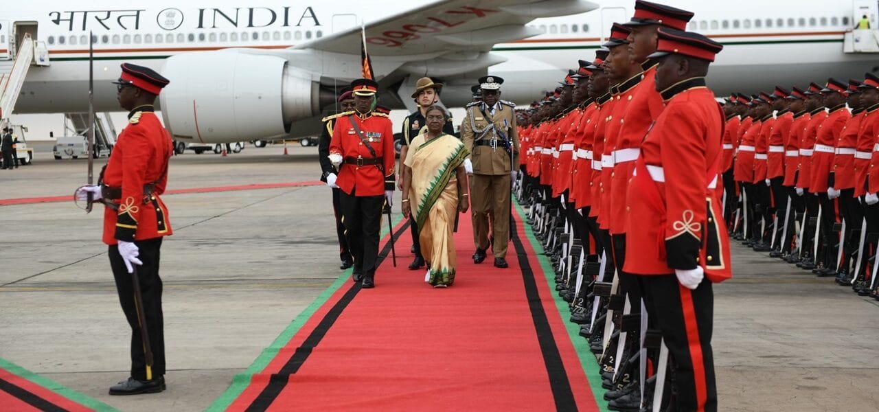 President Draupadi Murmu reached Malawi on the third and final leg of her visit to three African countries