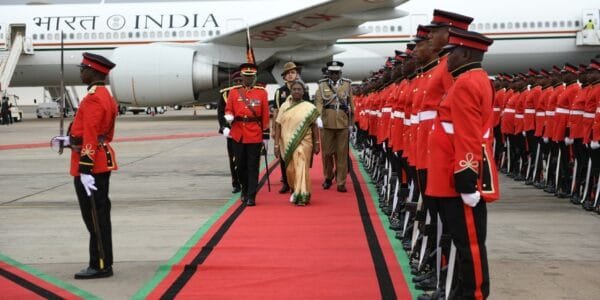 President Draupadi Murmu reached Malawi on the third and final leg of her visit to three African countries