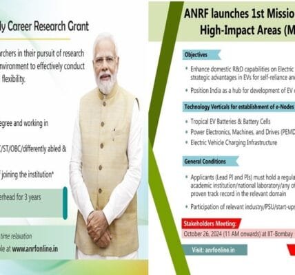 Research National Research Foundation launches PMECRG and MAHA-EV Mission