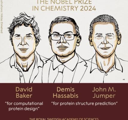 Scientists David Baker, John Jumper and Demis Hassabis will be awarded this year's Nobel Prize in Chemistry
