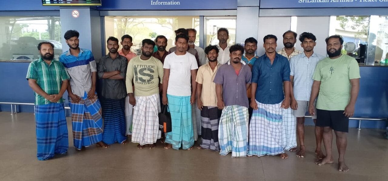 Sri Lanka deports 17 arrested Indian fishermen