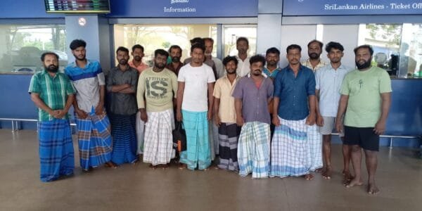 Sri Lanka deports 17 arrested Indian fishermen