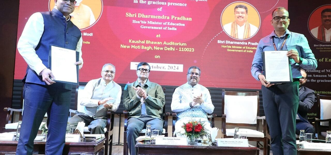 Union Education Minister Dharmendra Pradhan presided over the signing ceremony of the contract between NCERT and Amazon