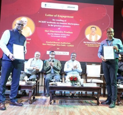 Union Education Minister Dharmendra Pradhan presided over the signing ceremony of the contract between NCERT and Amazon
