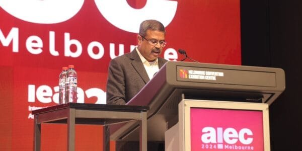 Union Education Minister delivers his keynote address at the Australian International Education Conference in Melbourne