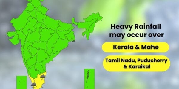 Air quality continues to be poor in Delhi-NCR; Meteorological Department predicts moderate rains in Tamil Nadu, Puducherry, Kerala, and Karnataka