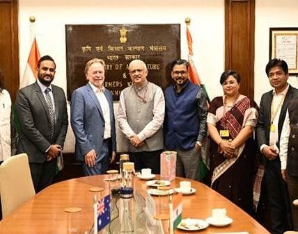 Australian High Commissioner Philip Green meets Secretary Dr. Devesh Chaturvedi at Krishi Bhawan, New Delhi