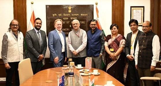 Australian High Commissioner Philip Green meets Secretary Dr. Devesh Chaturvedi at Krishi Bhawan, New Delhi