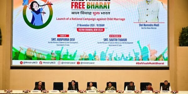 Central Government launched the national campaign 'Child Marriage Free India'