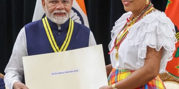 Dominica conferred its highest national honour 'Dominica Award of Honour' to PM Narendra Modi