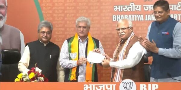 Former Delhi government minister and Aam Aadmi Party leader Kailash Gehlot joined BJP today