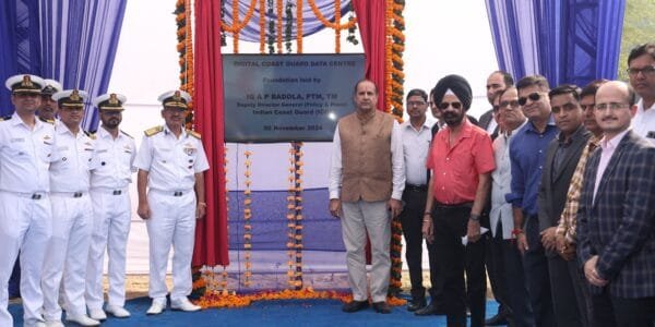 ICG lays foundation stone of Tier-III Data Centre of Project Digital Coast Guard in New Delhi