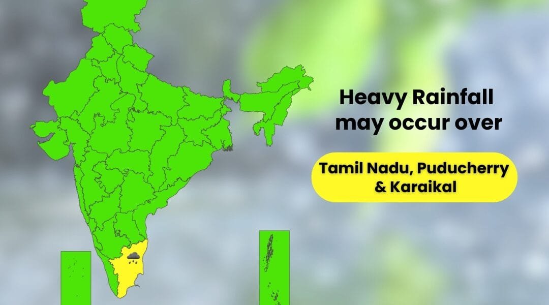 IMD predicted heavy rains in Tamil Nadu, Puducherry and Karaikal today, air quality in Delhi in very poor category