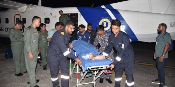 Indian Coast Guard rescued a critically ill patient from Agatti, Lakshadweep late night on 13 November