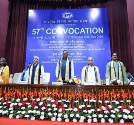Indian Institute of Foreign Trade celebrated its 57th convocation, over 650 students were awarded degrees