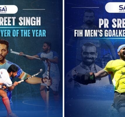 Indian men's hockey team captain Harmanpreet Singh was named FIH Player of the Year and P.R. Sreejesh was named Goalkeeper of the Year