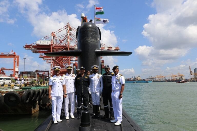 भारतीय पनडुब्बी INS वेला रविवार को तीन दिवसीय यात्रा पर श्रीलंका पहुंची