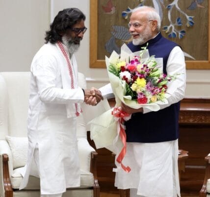 Jharkhand Chief Minister Hemant Soren meets Prime Minister Modi
