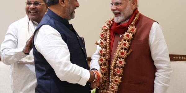 Karnataka Chief Minister Siddaramaiah along with Deputy Chief Minister D.K. Shivakumar met Prime Minister Modi today