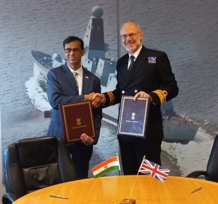 Letter of Intent signed with UK for cooperation on design and development of electric propulsion systems for Indian Navy