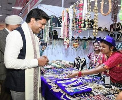 Minister of State Dr. Chandra Shekhar Pemmasani inaugurated Saras Ajeevika Mela 2024 at Bharat Mandapam